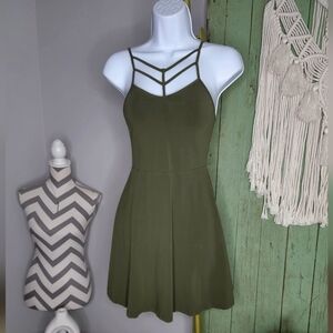 Olive Green Express Strappy Women's Dress XS